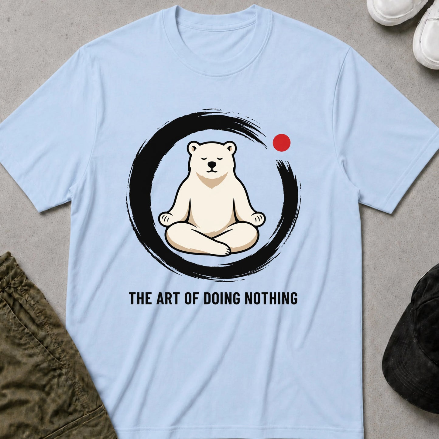 Cool Teds Teddy-Bear The Art of Doing Nothing T-Shirt Light Blue / S