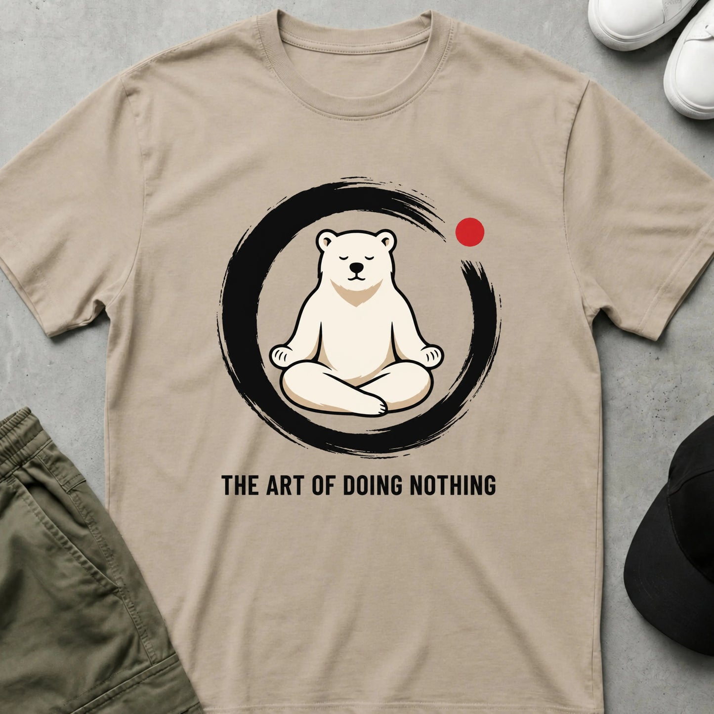 Cool Teds Teddy-Bear The Art of Doing Nothing T-Shirt Sand / S