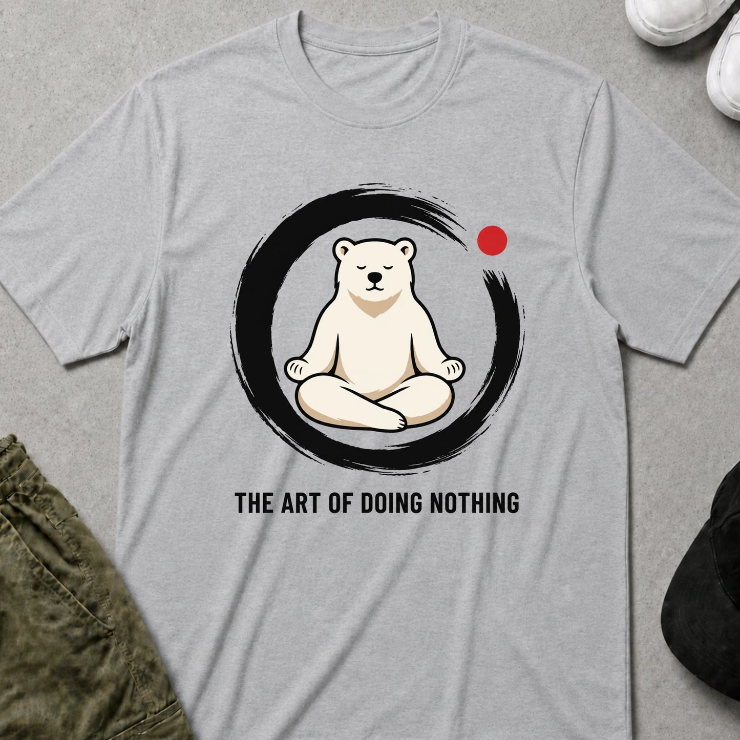 Cool Teds Teddy-Bear The Art of Doing Nothing T-Shirt Sport Grey / S
