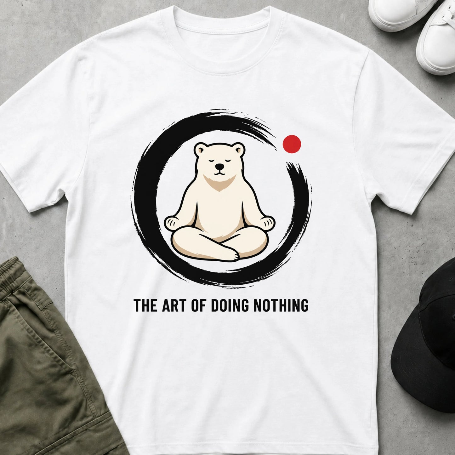 Cool Teds Teddy-Bear The Art of Doing Nothing T-Shirt White / S