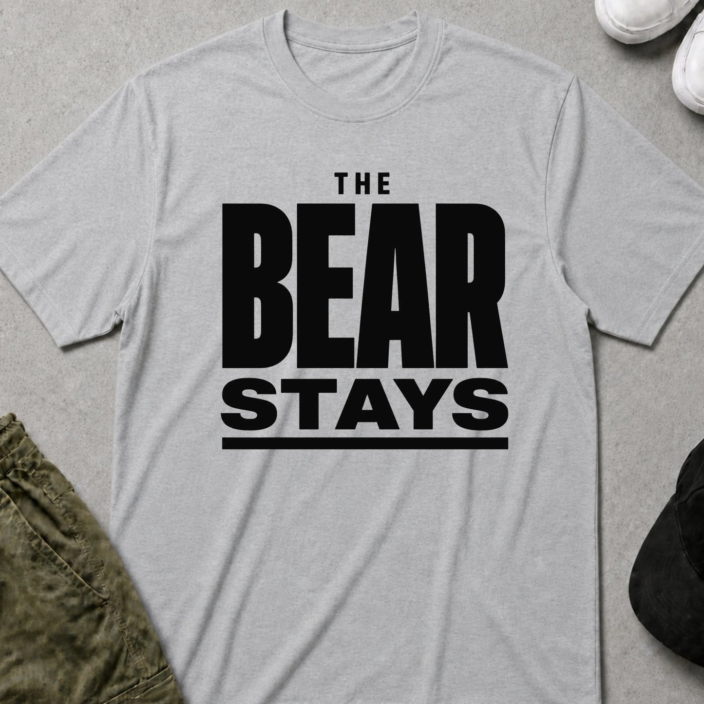 The Bear Stays T-Shirt Sport Grey