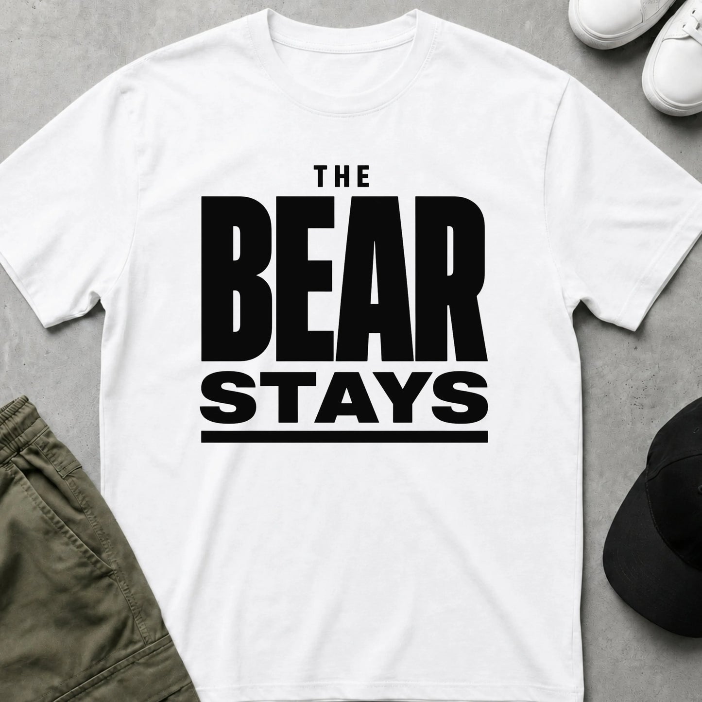 The Bear Stays T-Shirt White