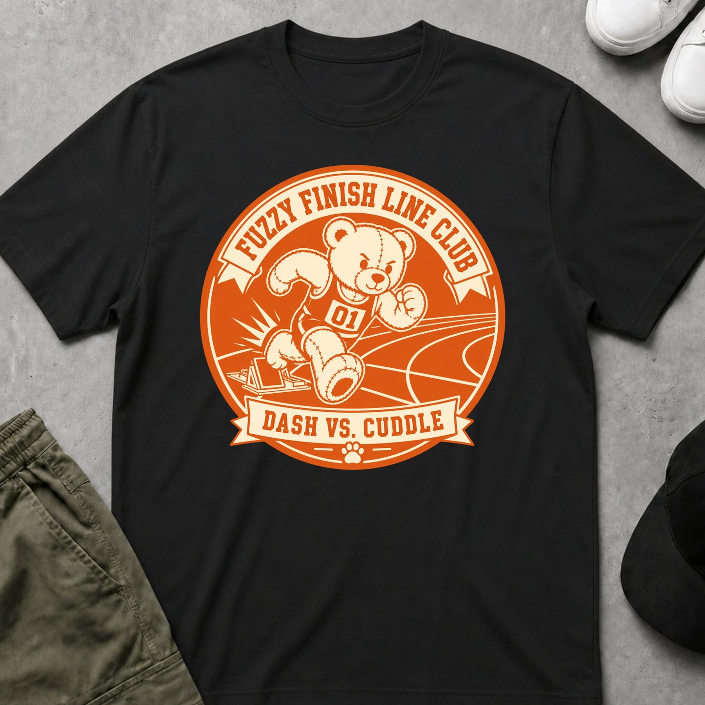 Cool Teds Teddy-Bear The Sprinter T-Shirt Black / S