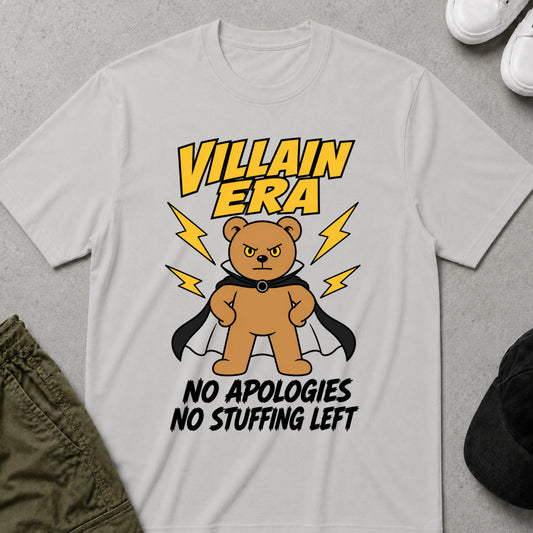 Cool Teds Teddy-Bear The Villain T-Shirt Ice Grey / S