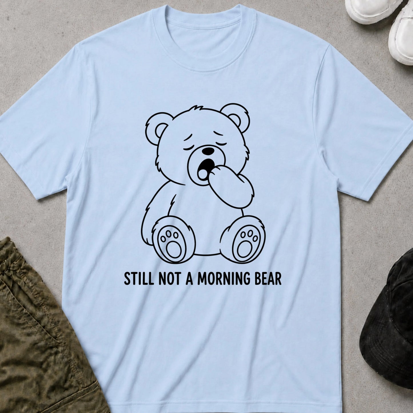 Tired Teddy T-Shirt Light Blue