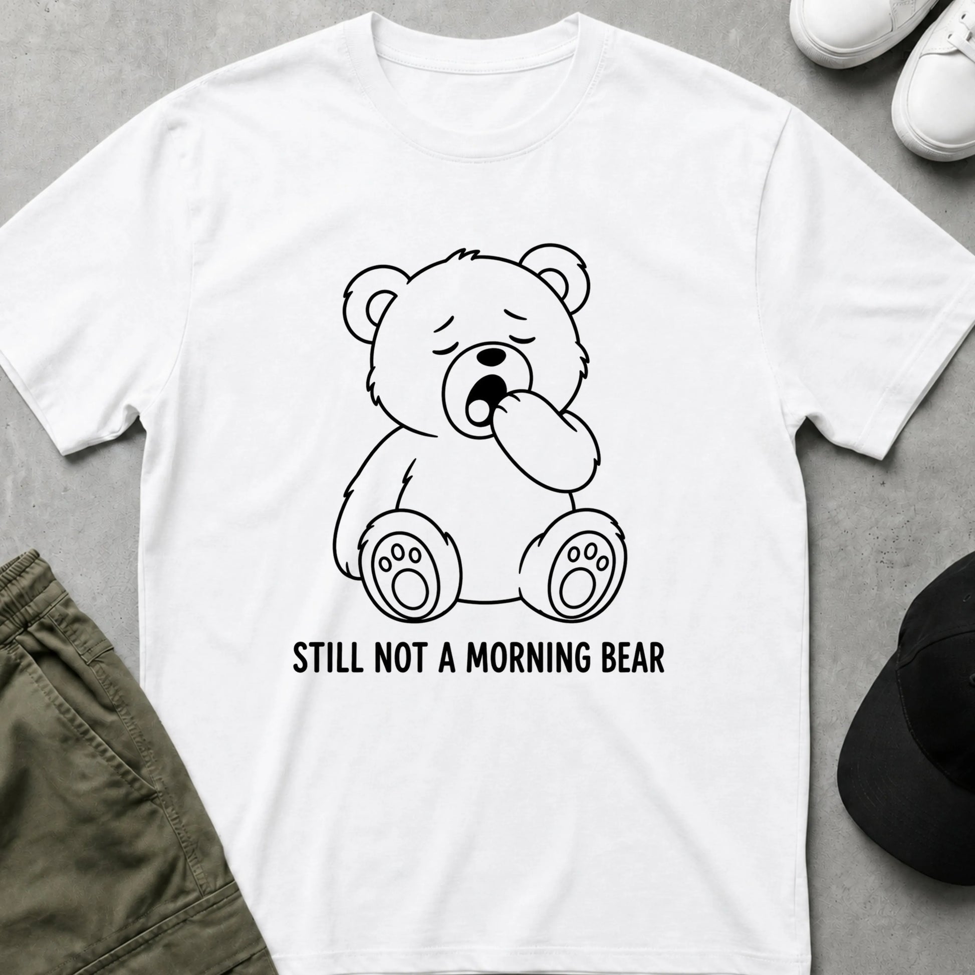 Tired Teddy T-Shirt White