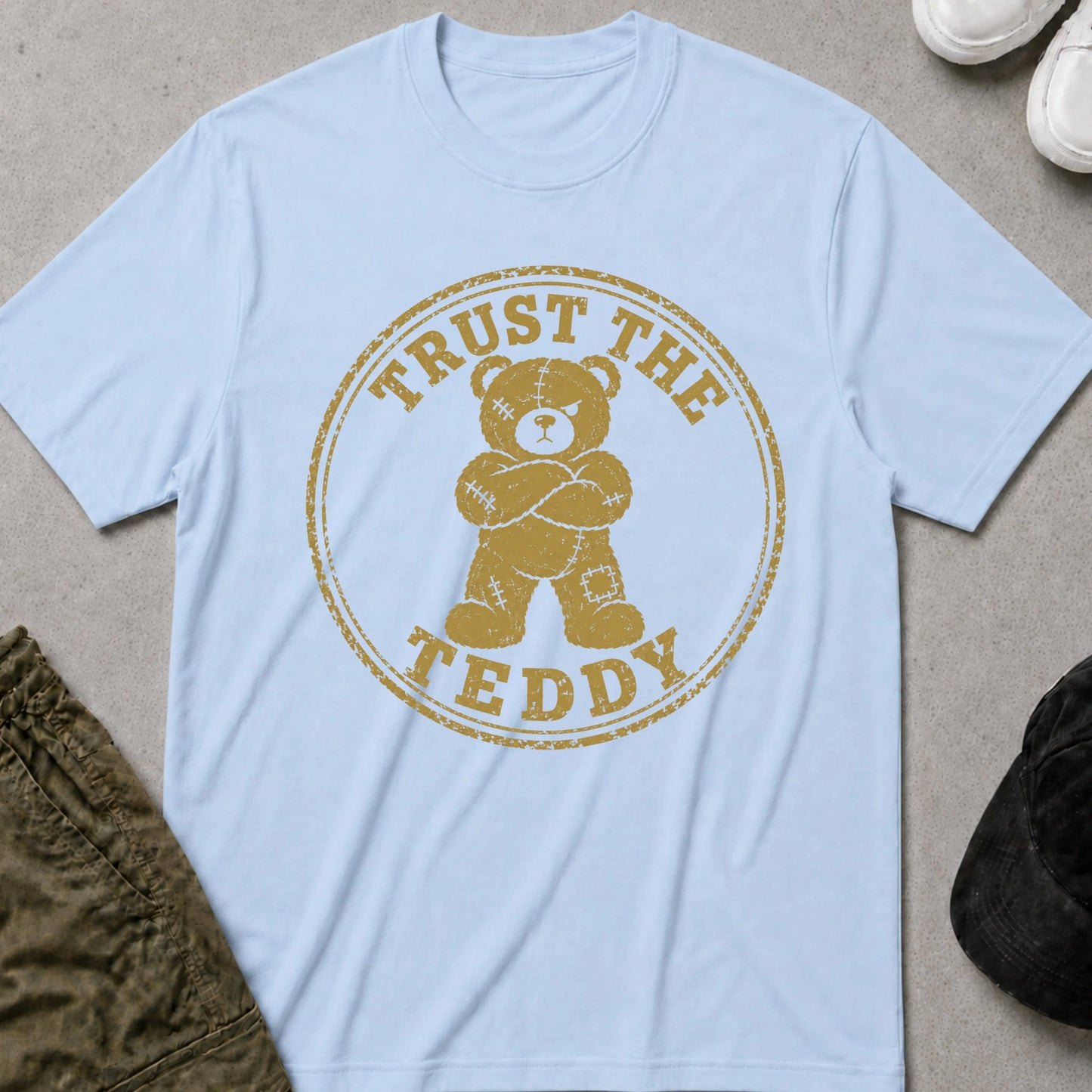Trust Teddy T-Shirt Light Blue