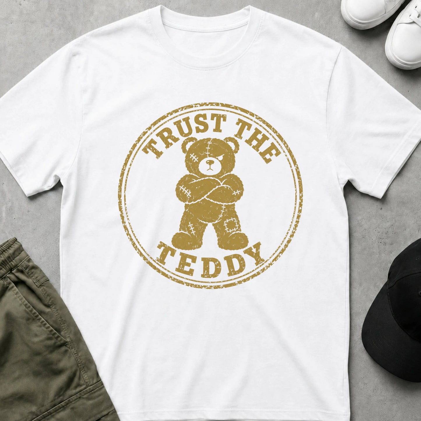 Trust Teddy T-Shirt White