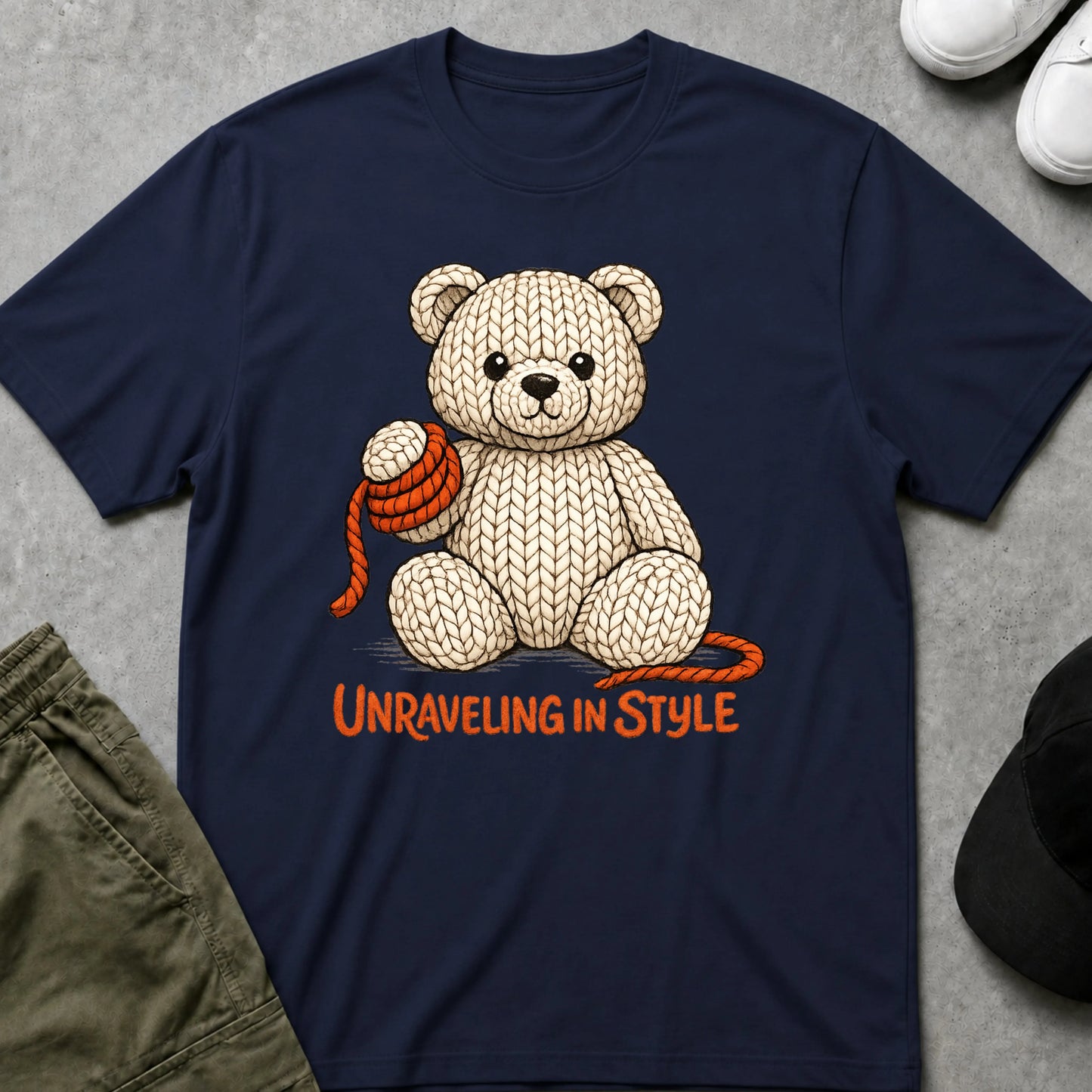 Unraveling T-Shirt Navy
