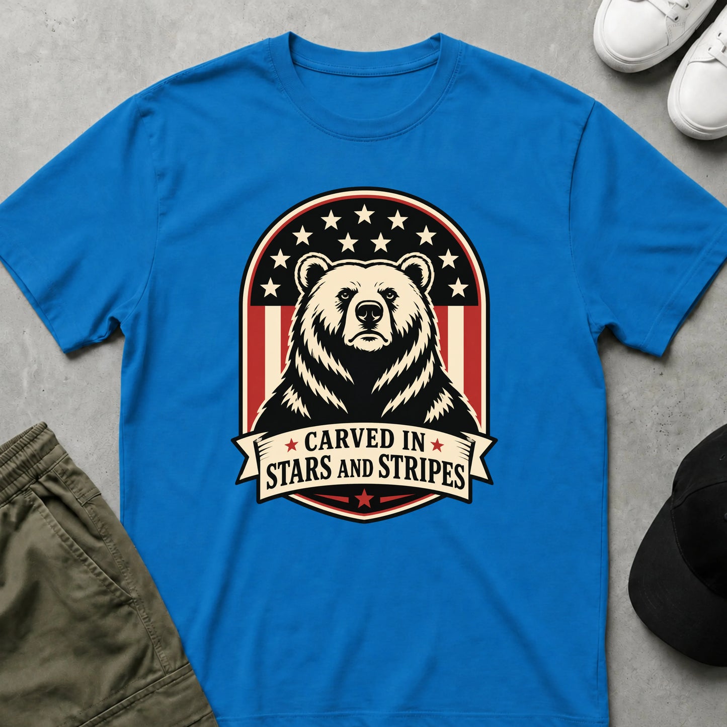 Cool Teds Teddy-Bear USA Forever T-Shirt Sapphire / S