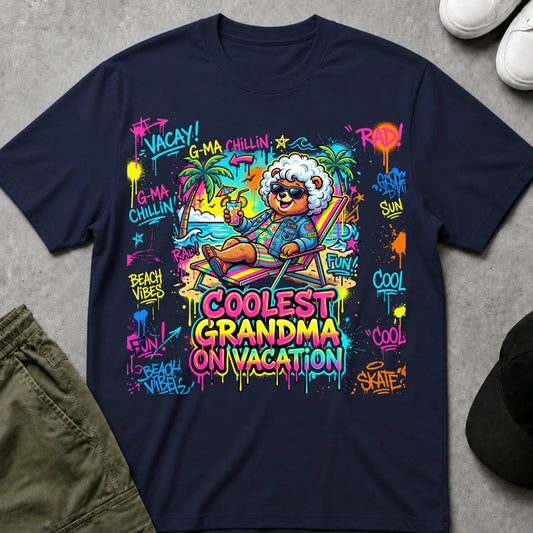 Cool Teds Teddy-Bear Vacation Time T-Shirt Navy / S