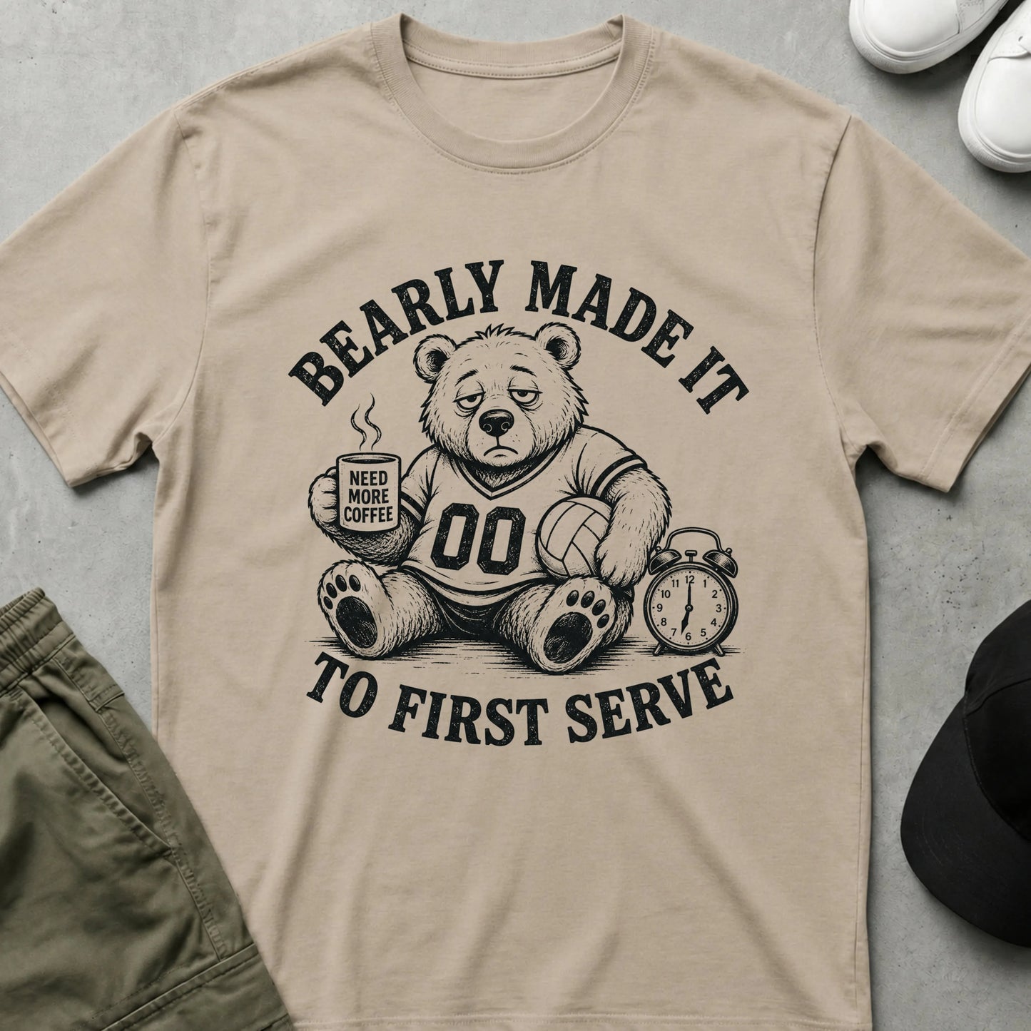 Cool Teds Teddy-Bear Volleyball Bear T-Shirt Sand / S