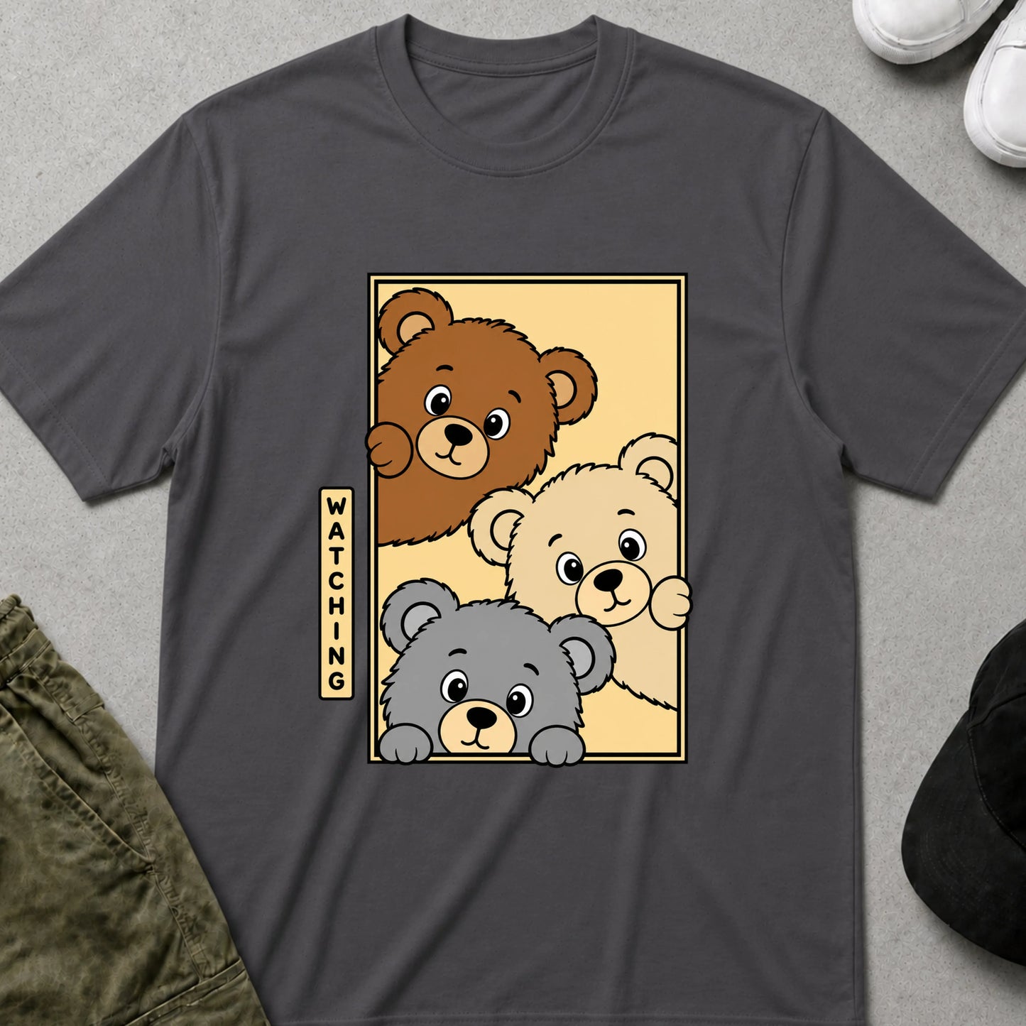 We're Watching T-Shirt Charcoal