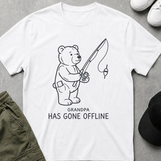 Grandpa Fishing T-Shirt White