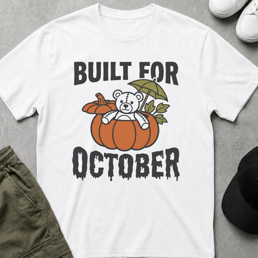 Pumpkin Season Bear T-Shirt White