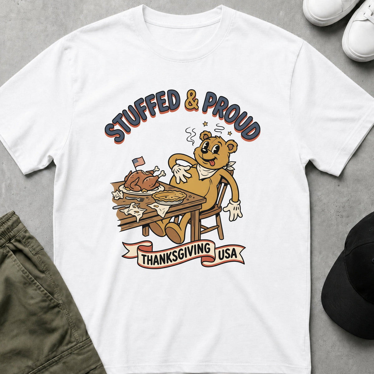 Thanksgiving Feast T-Shirt White