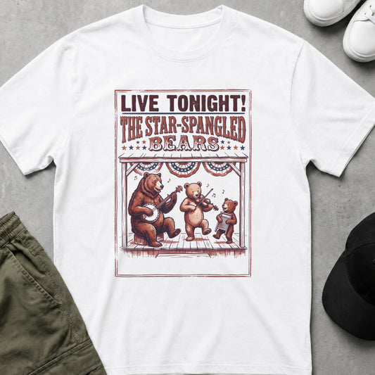Star Spangled Bears T-Shirt White