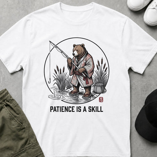 Cool Teds Teddy-Bear Patient Angler T-Shirt White / S