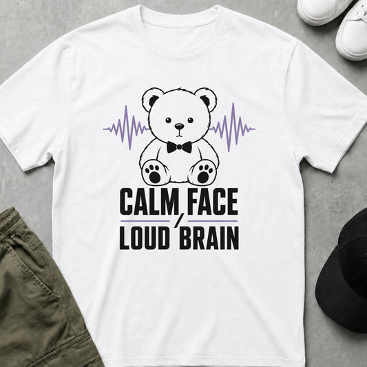 Cool Teds Teddy-Bear Quiet Chaos T-Shirt White / S