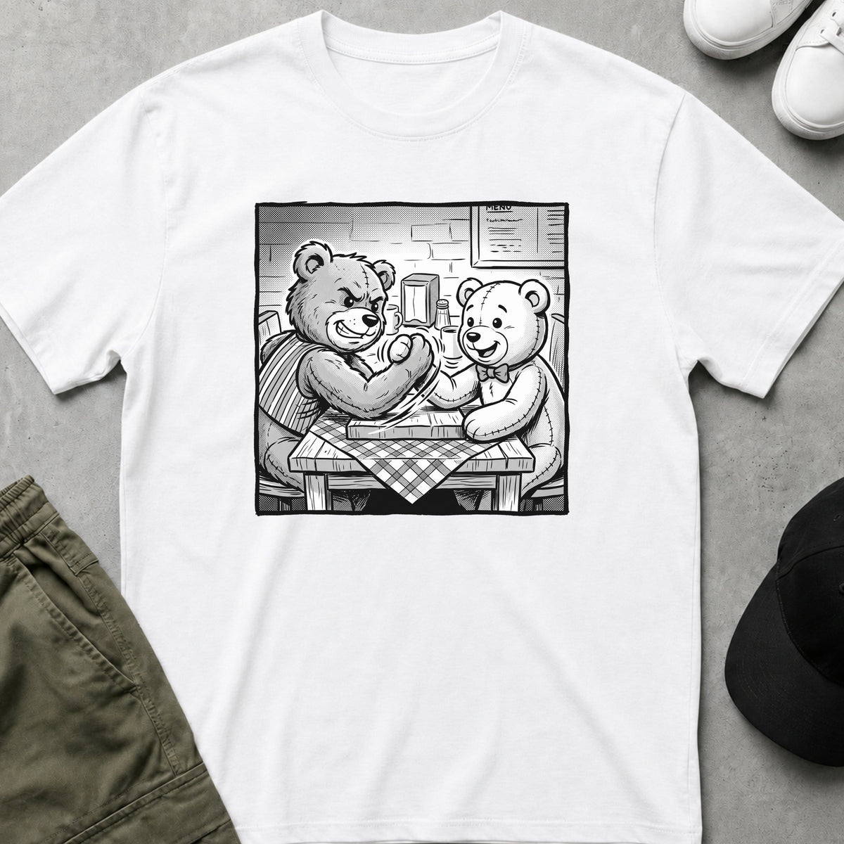 Printify Teddy-Bear Bears Lunch T-Shirt White / S