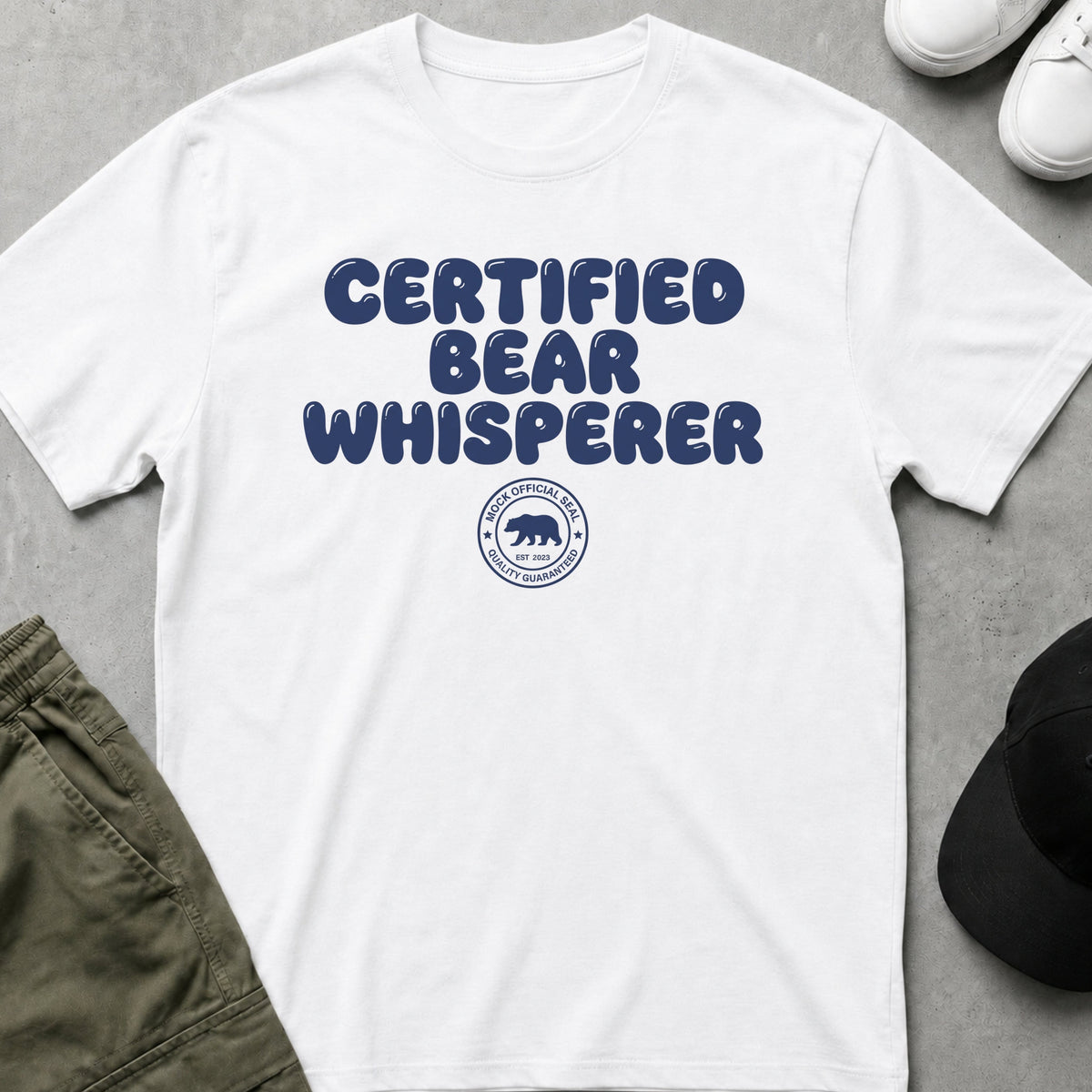 Cool Teds Teddy-Bear Certified Bear Whisperer T-Shirt White / S