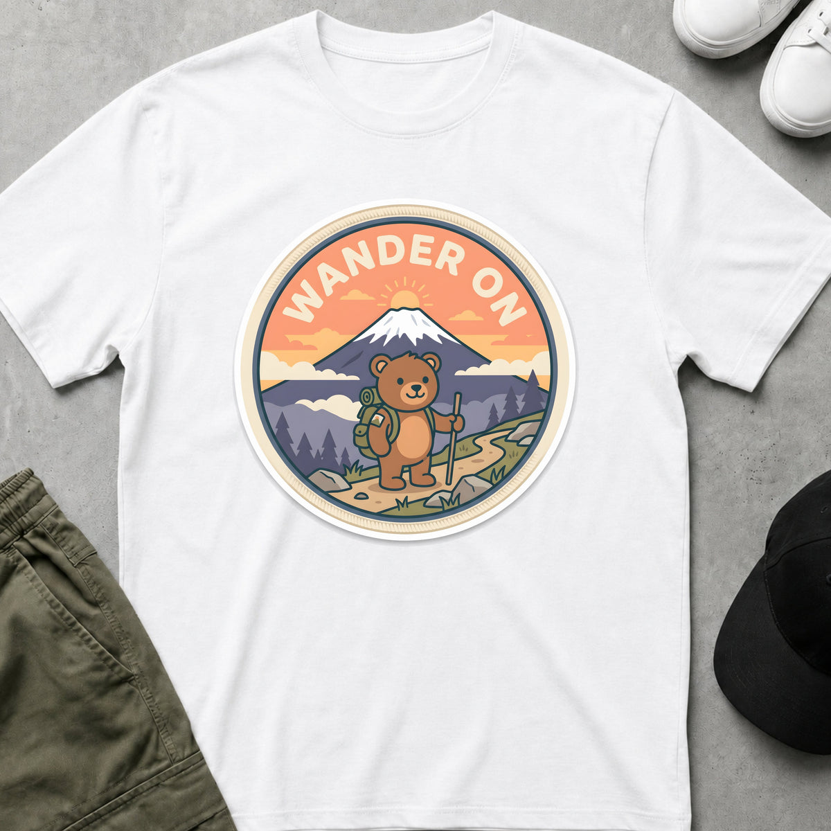 Printify Teddy-Bear Wander On T-Shirt White / S