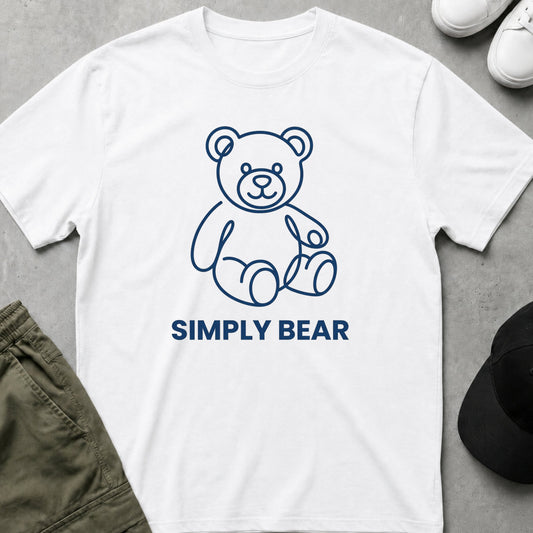Printify Teddy-Bear Simply Bear T-Shirt White / S