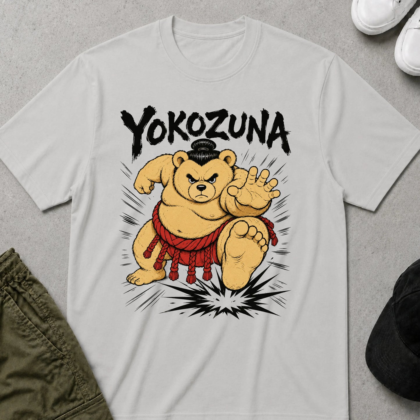 Cool Teds Teddy-Bear Yokozuna T-Shirt Ice Grey / S