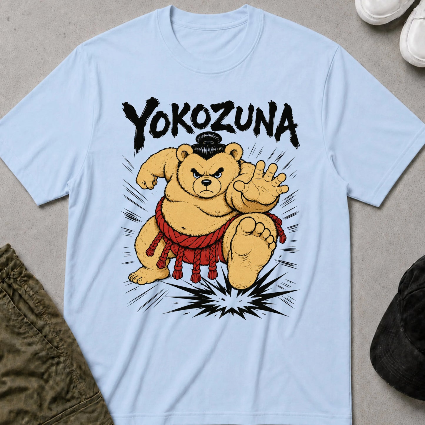 Cool Teds Teddy-Bear Yokozuna T-Shirt Light Blue / S